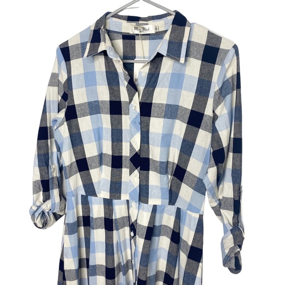 Miss Finch day dress plaid cotton size small - Picture 5 of 5